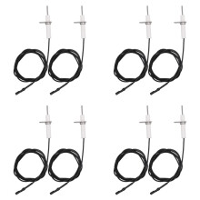 8Pc 38 Inch Ignitor Draad & Keramische Elektrode Montage,Ontstekingselektrode Kan DIY Buigen voor Gas Keramische Stekker Ontsteking