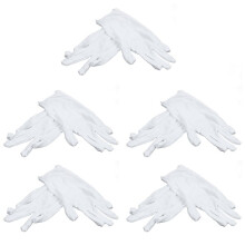 10X Witte Katoenen Handschoenen Antistatische Handschoenen Beschermende Handschoenen voor Huishoudelijk Personeel