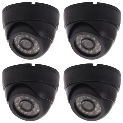4X CCTV Camera HD 800TVL Security Dome Camera Outdoor