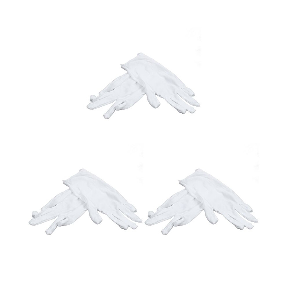 6X White Cotton Gloves Anti-Static Gloves Protective Gloves For Housework Workers 4711480226595
