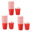 60 Paper Cups (9oz) - Plain Solid Colours Birthday Party Tableware Catering(Red) 1