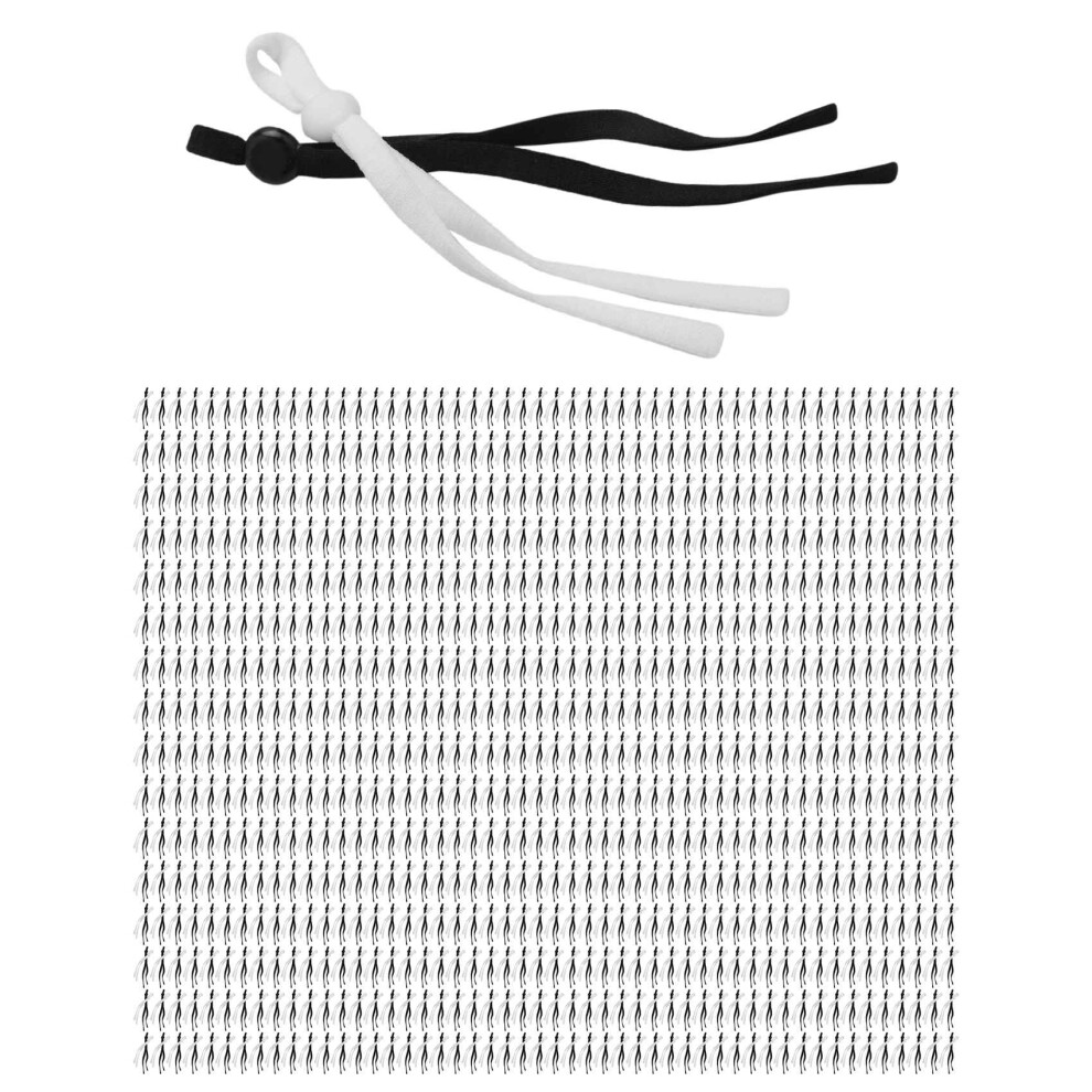 800 Pcs Sewing Elastic Band Cord With Adjustable Buckle Stretchy Mask Earloop Lanyard Earmuff Rope Diy Making Supplies 4713546415561