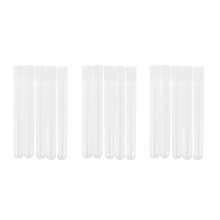 Provetta da Laboratorio Nel Plastica Trasparente da 300 Pezzi con Tappo 12X100mm