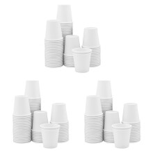 White Paper Cups, Small Disposable Bathroom, Espresso, Mouthwash Cups Dispenser, Disposable Cups, (300 Pack) 3Oz