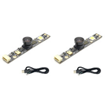 2X 5MP USB Camera Module 160 Degree Wide Angle OV5640 2592X1944 Fixed Focus Free Drive for Security Monitoring