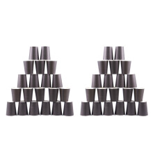 40 Pappbecher (9Oz) - Unifarben Geburtstagsparty Geschirr Catering (Schwarz)