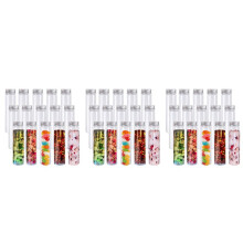 45 Provette Nel Plastica da 110 Ml, Provette Piatte Trasparenti, Provette Nel Plastica con Tappi Un Vite per Caramelle, Fagioli, Decorazioni per Feste