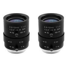 2X 3MP HD CCTV Camera Lens 2.8-12mm Varifocal Manual Zoom Focus CS Mount for Industrial Security Cameras
