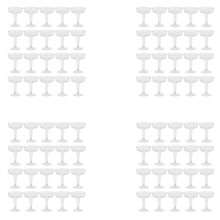 New Plastic Champagne Flutes Disposable - 80Pcs Clear Plastic Champagne Glasses for Parties Clear Plastic Cup