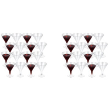 72X Bicchieri da Martini Nel Plastica, Bicchieri da Vino Trasparenti Bicchieri da Festa Riutilizzabili Bicchieri da Dessert per Cocktail Flute da