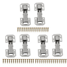 6Pcs Soft Close Kitchen Cupboard Cabinet Wardrobe 90Degree Door Hinges & Screws
