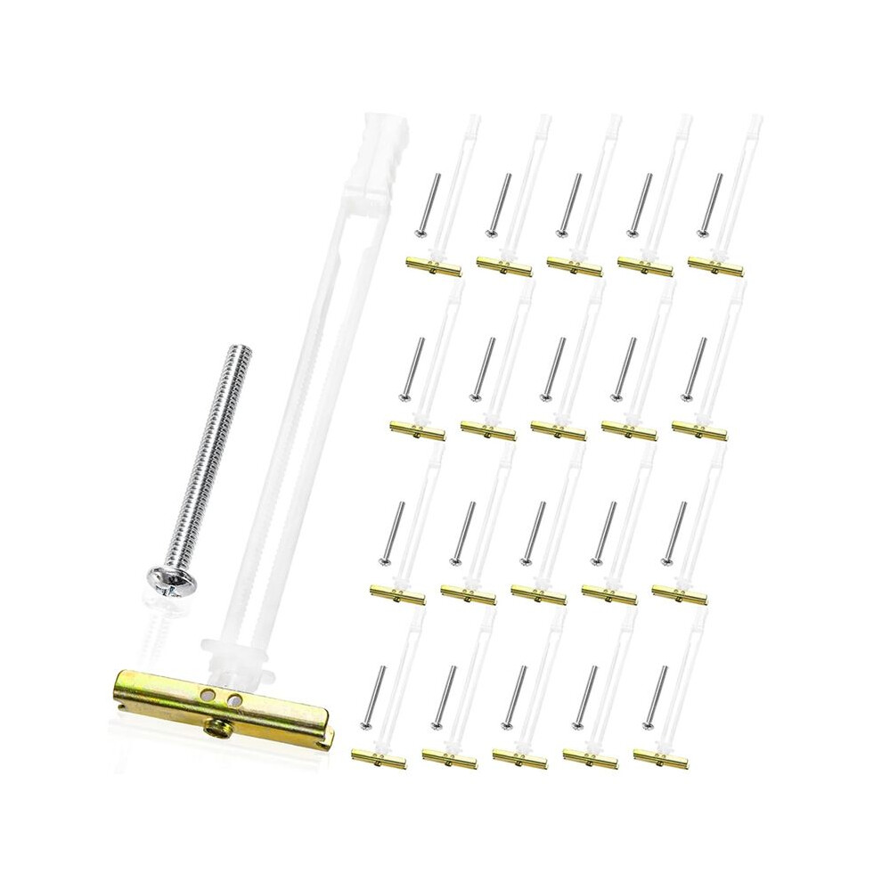 20Pack Drywall Anchor With Included Bolts For 1/4In-20,For Tv Mounting,Cabinets,Holds To 265Lbs Each In 1/2In Drywall 4761042757265