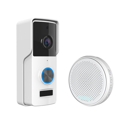 Tuya HD Câmera de Vídeo Campainha Sem Fio com Campainha Interna 90 Graus  Angular Visual WIFI 1