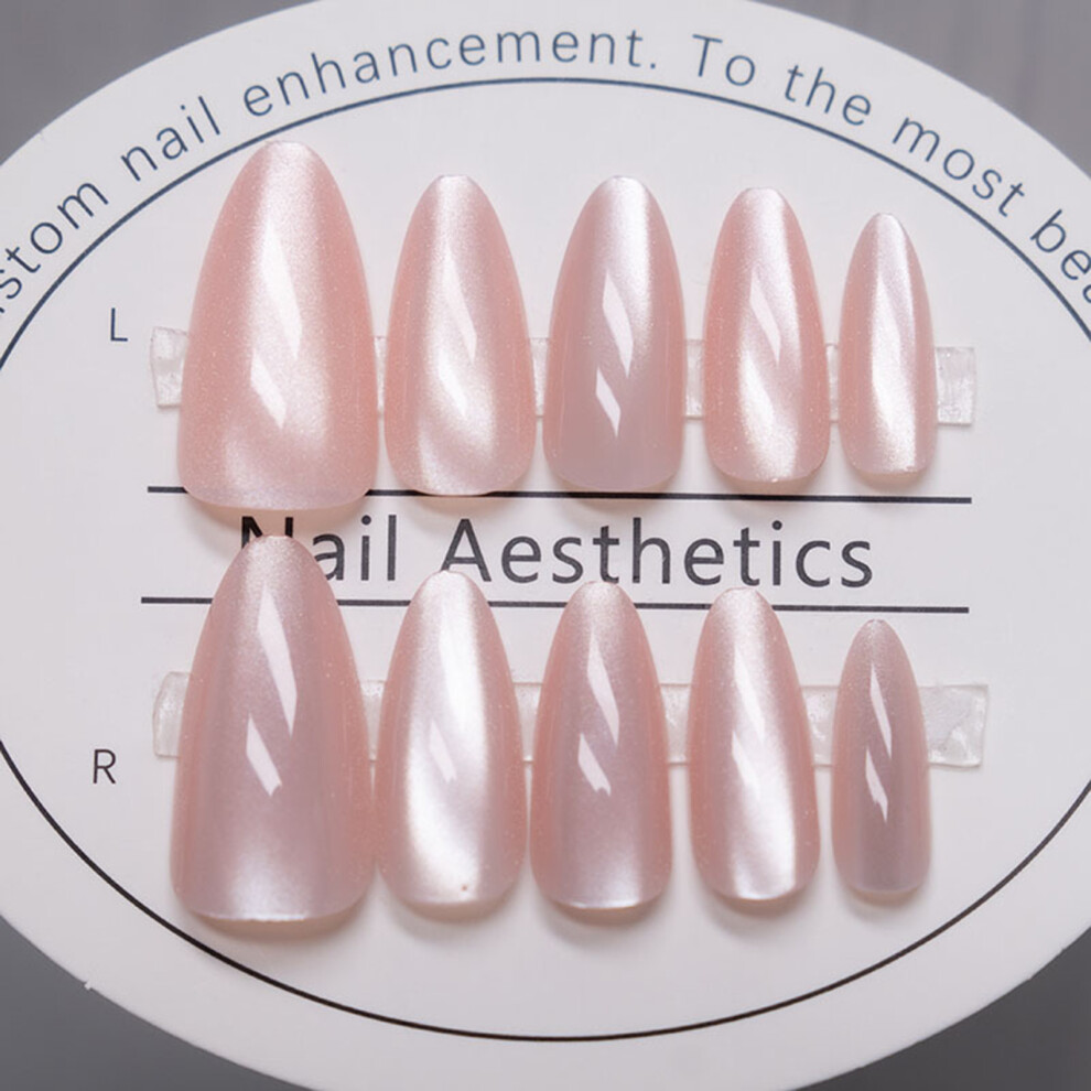 Zhouq-Outdoors Women\'S Solid Color Almond Nail Tips