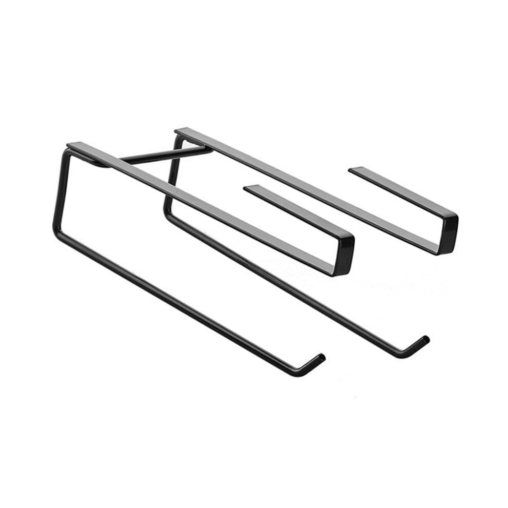 Under Cabinet Paper Towel Holder Dual Hanging Rack, Metal, 11.3X6.7x26.7cm 7601386605266