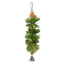 (B) Corn Husk Bird Chew Toy with Rope for Cage