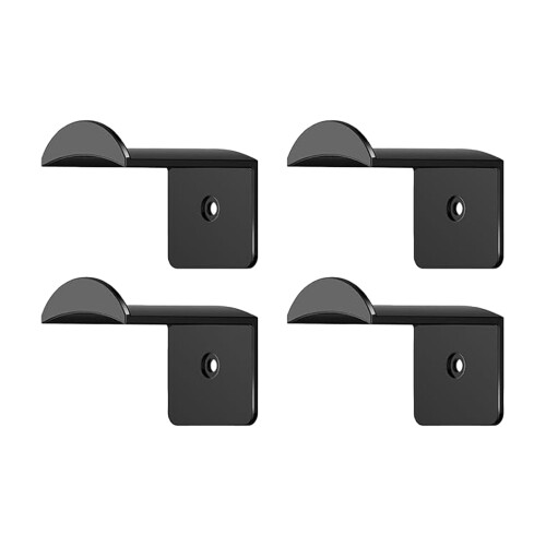 (Black, 4PCS) Cowboy Hat Wall Rack - Space Saving Organizer 1