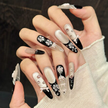 (XS) 10PCS Flash Cat Eye False Nails for Women