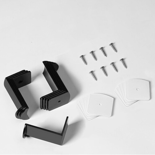 (Black, 4PCS) Cowboy Hat Wall Rack - Space Saving Organizer 2