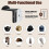 (Black, 4PCS) Cowboy Hat Wall Rack - Space Saving Organizer 4