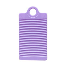 (Purple) Anti-Slip Thick Plastic Washboard for Laundry