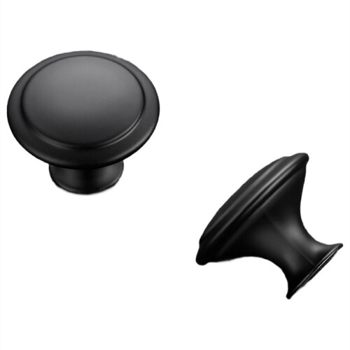 Black Cabinet Drawer Hardware Kitchen Cabinet Knobs Drawer Pulls with Installation Screws for Dressers Cupboard 18 Pack