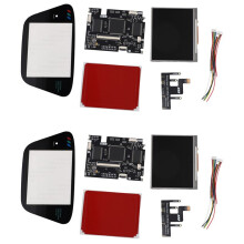 2X V4 IPS OGS LCD-Bildschirm-Kits für Game Gear Vollbild V4.0-Display LCD-Highlight-Helligkeit für GG Schwarz