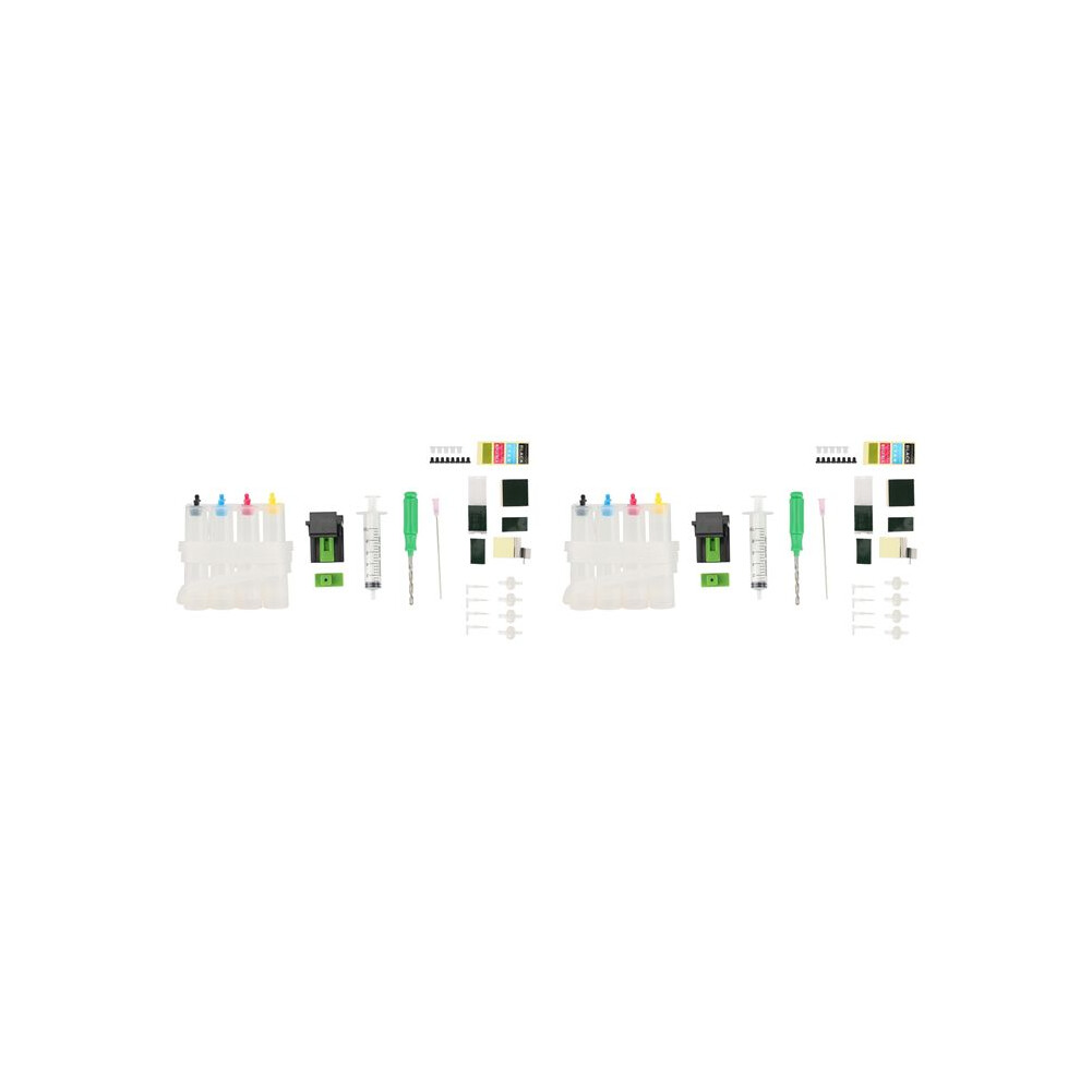 2X Inkjet Printer Continuous Ink Supply System Universal Color Ciss Diy Kit Accessory Cartridge Replacement For 6031978917445