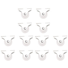 12 Pcs White Plastic 25mm Diameter Furniture Replacement Caster Wheel
