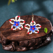 (2) Ethnic Flower Butterfly Hair Clip for Hanfu