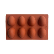 8-Cavity Silicone Easter Egg Mold for Chocolate Cake