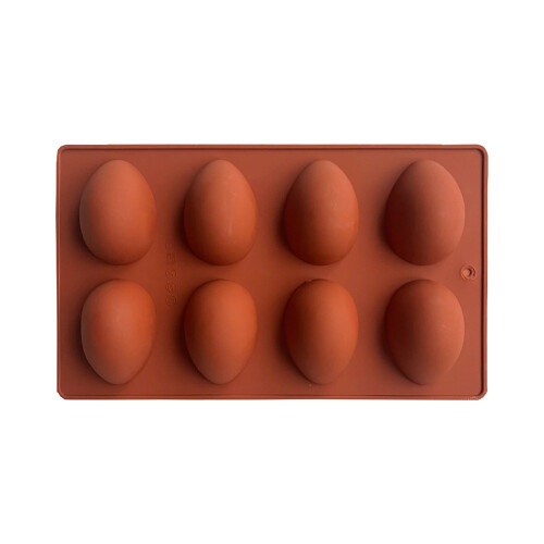 8-Cavity Silicone Easter Egg Mold for Chocolate Cake