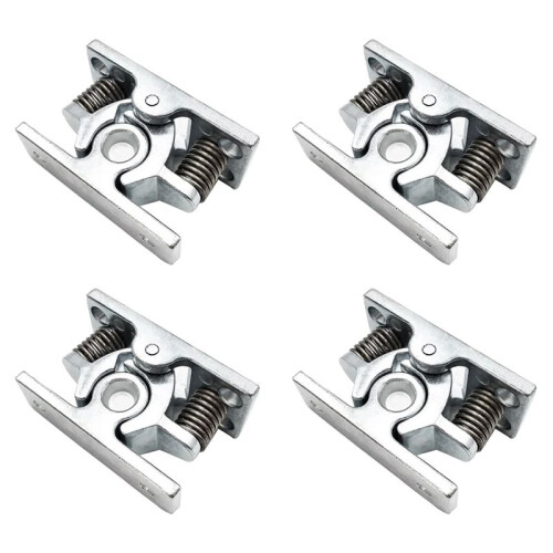 4Pcs Spring Loaded Door Easy Lock Stop Catch Release Clamp Double Roller Catch (Mp-4)