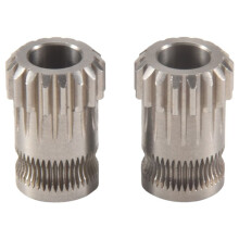 2Pcs Extruder Gears MK8 Stainless Steel Double Extrusion Wheels Bowden Gear 3D Printer Part for CR10 3