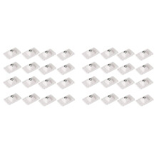32 Pcs Self Adhesive Wheels for Storage Boxes 360 Degree Rotation Stainless Steel Pulley Casters 4.5 X 2.8cm(White)