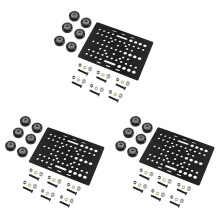3X Ensemble de Plaques de Portique à Fente en V 20-80Mm avec Kit POM à Roue en V Solide à Fente en V pour ProfiléS PièCe de Machine CNC PièCes