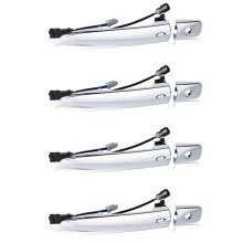 4X PoignéE de Porte Avant Gauche, EntréE Intelligente Sans Clé pour Leaf Maxima Sentra 2009-2018 80645-1AA0A, PoignéE ExtéRieure ChroméE