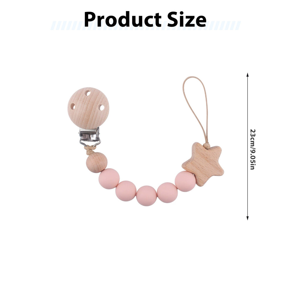 Wooden Star Pacifier Clip For Babies Reach-Tools