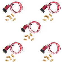 5X Extruder Assembled Mk8 Hot End Kit for 3 / 3 Pro with Aluminum Heating Block, 1.75mm, 0.4mm Nozzle