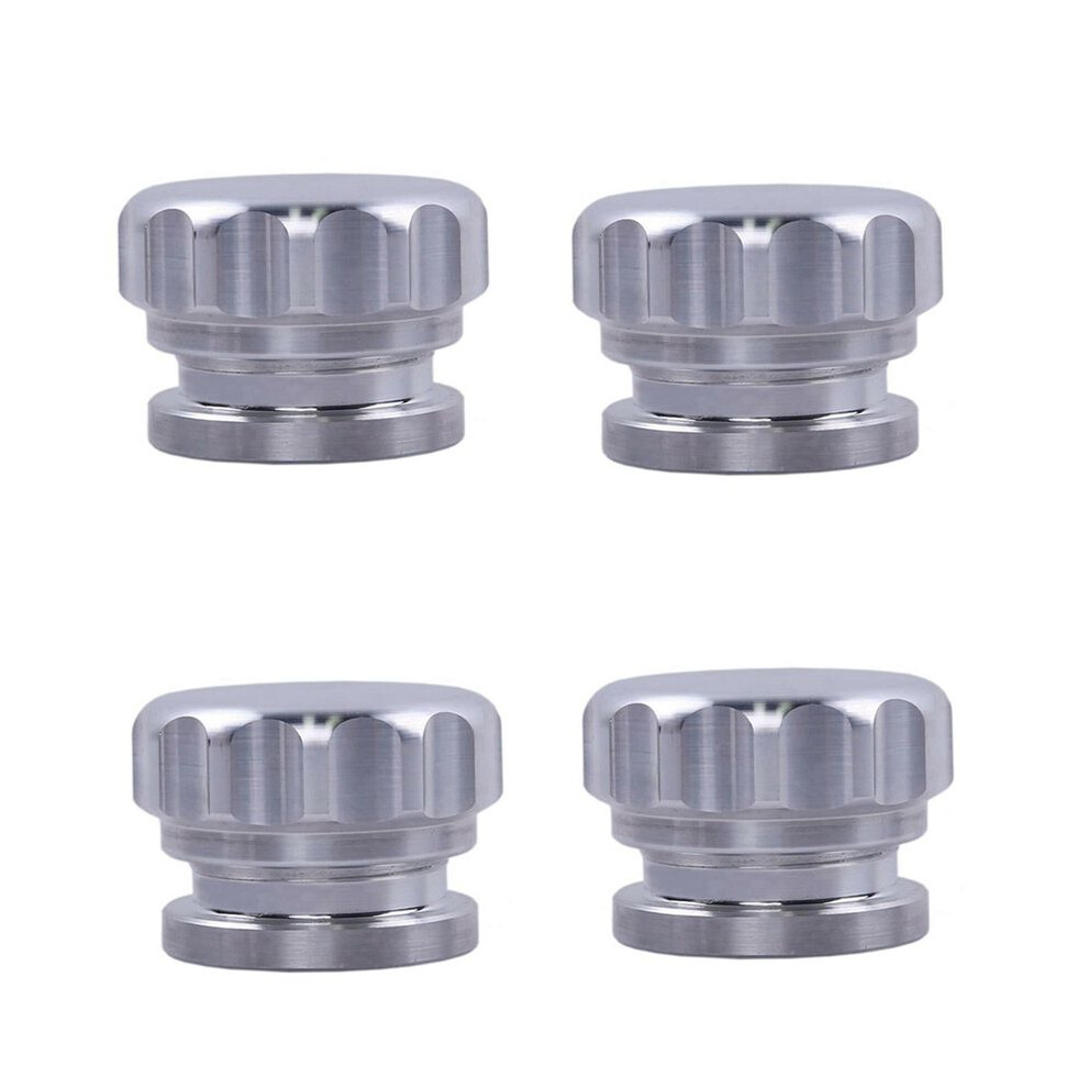 4Pcs 2 Inch 51Mm Aluminum Alloy Welded The Filler Neck And Auto Parts Modified Fuel Tank Cap Silver 6031940120101
