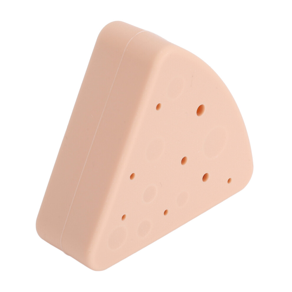 Triangle Silicone Makeup Puff Case Dust Cover Breathable Travel Khaki