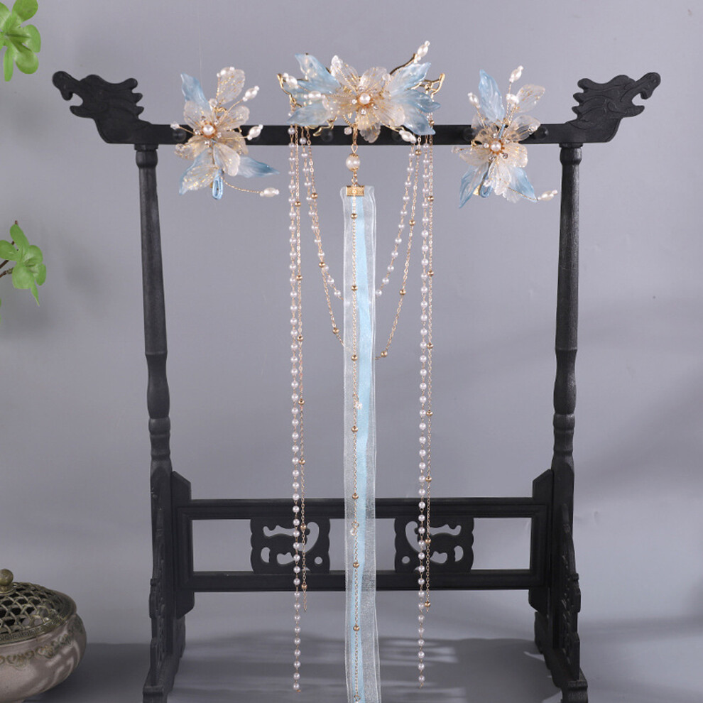 Dcph-Clothing Vintage Han Flower Hair Clip Set