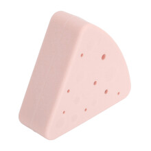 Triangle Silicone Makeup Puff Case, Breathable Dust Protection, Travel Pink