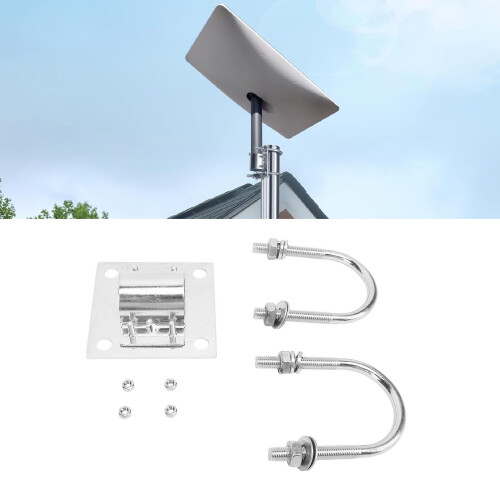 Silberner Edelstahl-Pole-Mount-Adapter Starlink V2