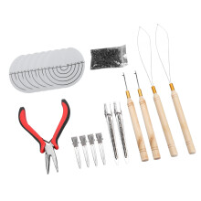 Kit di strumenti per estensioni dei capelli: anelli in silicone e pinze