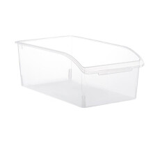 Large Clear Plastic Pantry Organizer Bin 32x18x12cm, Multi-Purpose Storage