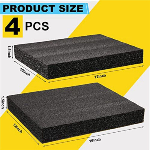 8 Pcs Customizable Polyethylene Foam Packing Foam Inserts for Cases Tool Foam Black Foam Sheet for Packaging and Crafts 1