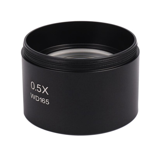4X Lente Objetiva Auxiliar de Microscópio Estéreo Wd165 0,5X Lente Barlow com Rosca de Montagem de 1-7/8 Polegadas (M48mm) 1