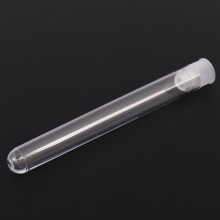300Pcs Clear Plastic Test Tube with Cap 12X100mm U-Shaped Bottom Long Transparent Test Tube Lab Supplies