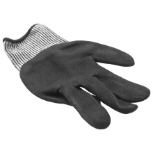 Level 5 Cut Resistant Gloves 3D Comfort Stretch Fit, Durable Power Grip Foam Nitrile, Touch, Grey 2 Pair(L)